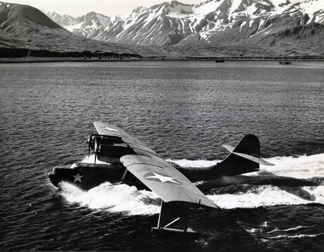 A US Navy Catalina patrol bomber 